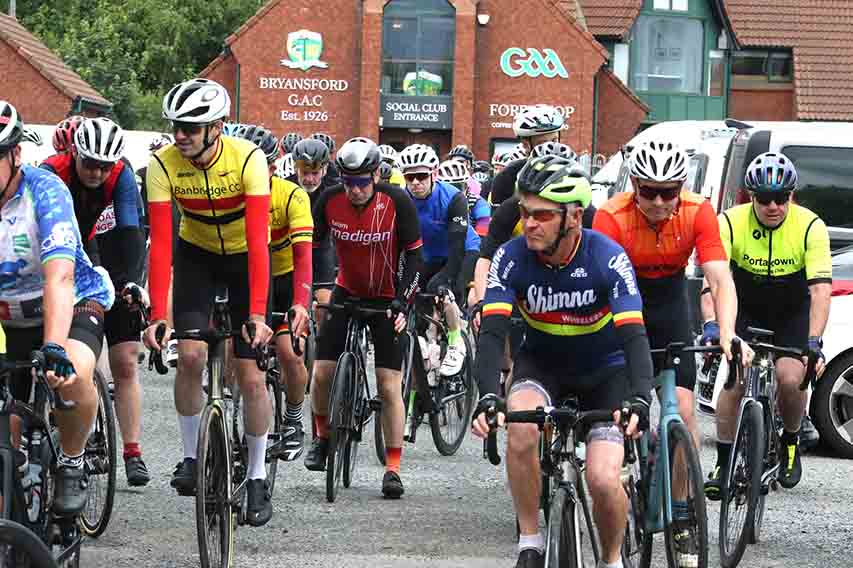 100 Cyclists In Shimna Wheelers Sportive 2025