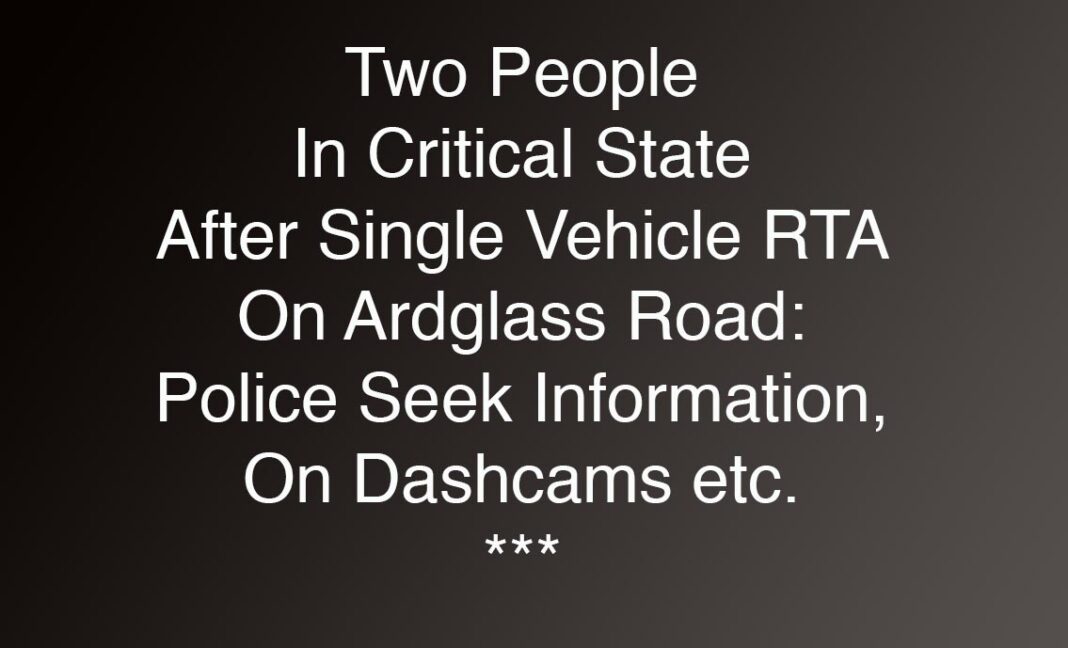 Single Vehicle Ardglass RTA Leaves Two Critical