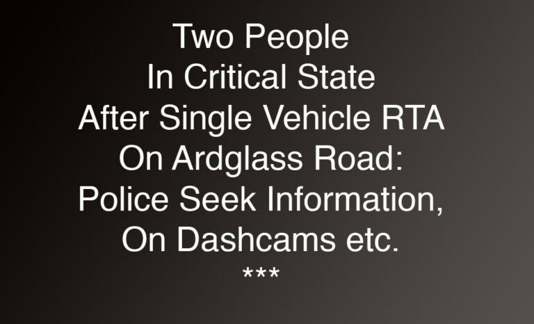 Single Vehicle Ardglass RTA Leaves Two Critical