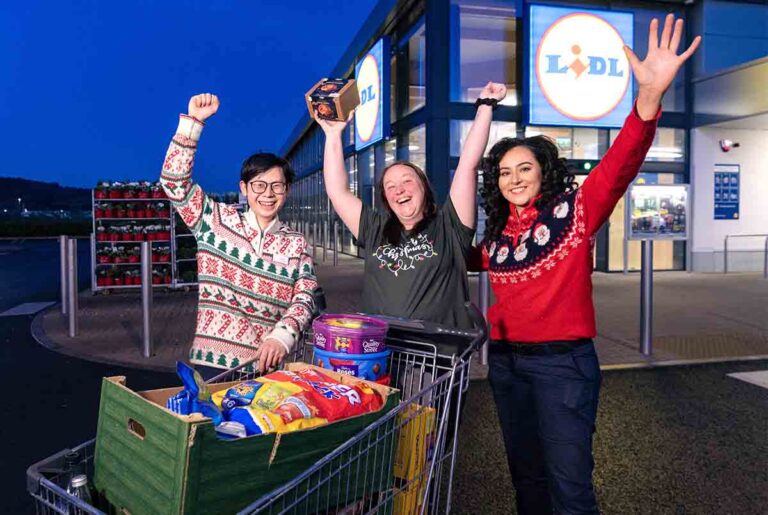 Down Shoppers Fundraise In Lidl Trolley Dash