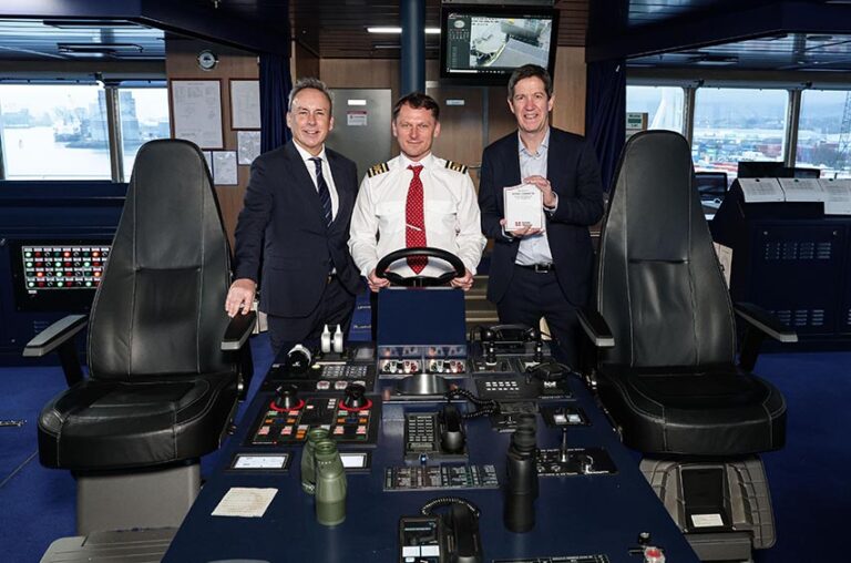 Stena Connecta Arrives In Belfast Harbour
