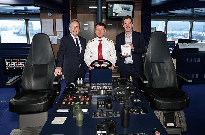 Stena Connecta Arrives In Belfast Harbour