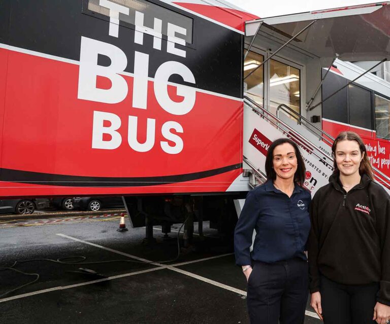 Re-Gen Staff Screened By Action Cancer Big Bus