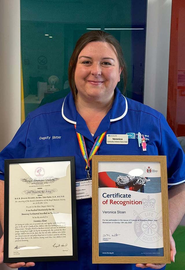 Hospital Nurse Honoured For Rossglass Rescue