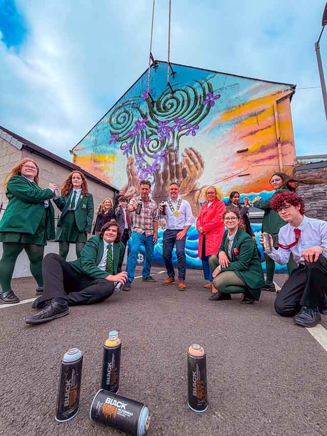 Downpatrick Students Paint Vibrant Mural