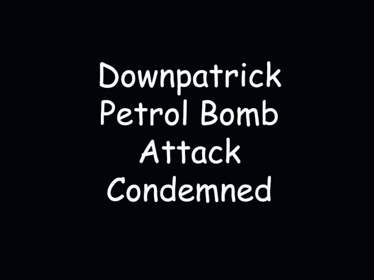 Masked Men Throw Petrol Bomb In Downpatrick