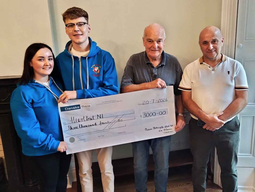 Mourne Motor Cycle Club Donate £3000 To BraveheartsNI