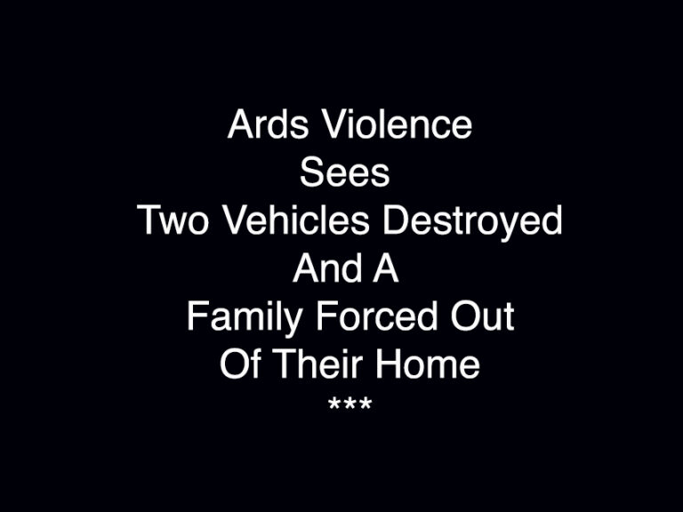 Police Investigate Following Ards Violence Outburst