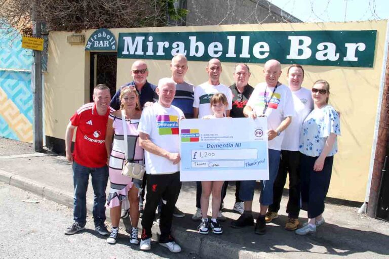 Mirabelle Bar Presents Cheque To Dementia NI