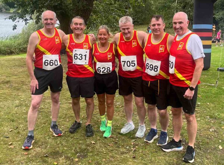 East Down AC Runners Finishing Well