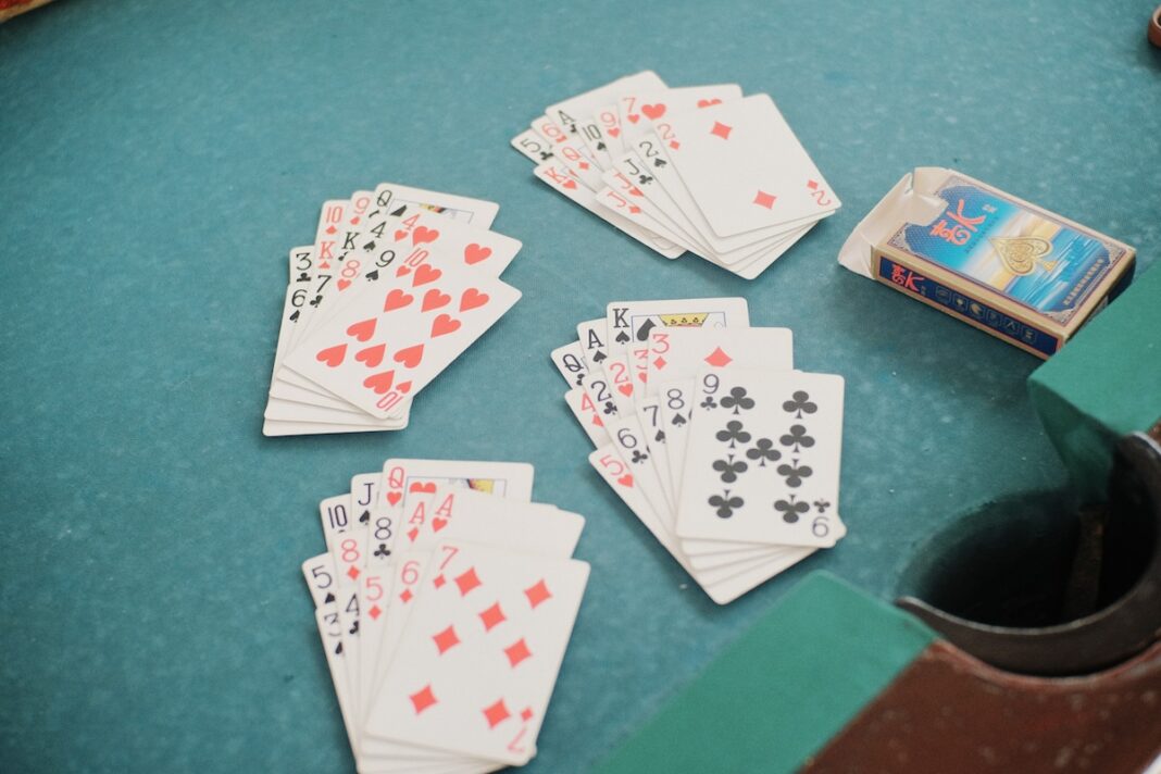 cards on a table