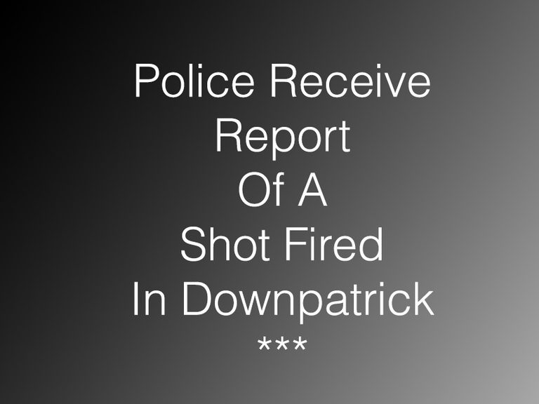 Suspected Shot Fired In Downpatrick