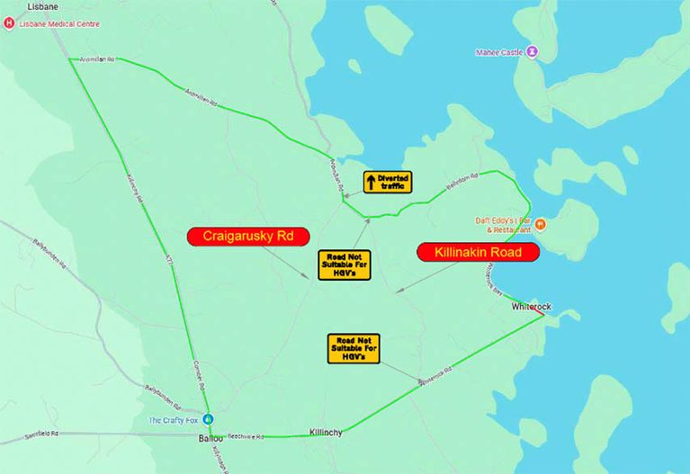 Road Closure Planned For Killinchy WWtW Network Road Closure Planned For Killinchy WWtW Network